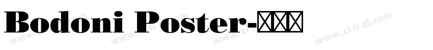 Bodoni Poster字体转换